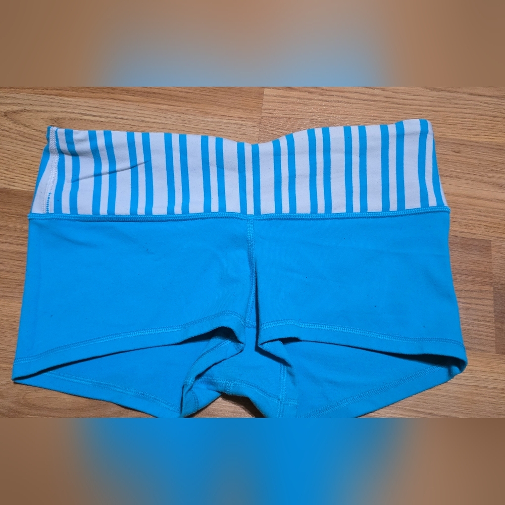 Lululemon Blue Striped Waistband Shorts